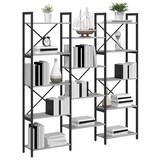 thumbnail of vidaXL Regal Grau Sonoma 156 x 25 x 167.5 cm Holzwerkstoff