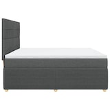 thumbnail of vidaXL Boxspringbett mit Matratze Dunkelgrau 200x200 cm Stoff