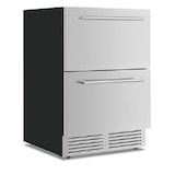 thumbnail of Frigo vini ventilato 2 cassettoni inox. 45 bottiglie. Luci led. Termometro digitale. Temperatura +2°C/+10°C. Modello DW82INOX