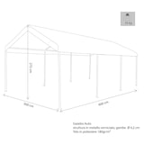 thumbnail of ATHESIS gazebo per auto 3x6 in metallo colore Bianco
