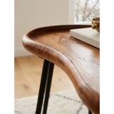 thumbnail of Couchtisch WL5.669 71x51x40 cm Sheesham massiv Sofatisch Nierenform  mit Metallbeinen, Wohnzimmertisch Massivholz, Kleiner Nierentisch Echtholz,