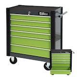 thumbnail of Werkstattwagen "Trutzi" abschließbar  6 Schubladen 78 x 64 cm Kantenschutzleisten Rollcontainer grün