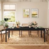 thumbnail of Mesa de comedor rectangular Tribesigns, 200 cm de largo, para 6 a 8 personas, color negro