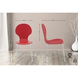 thumbnail of Lot de 16 chaises empilables en bois Diego Rouge