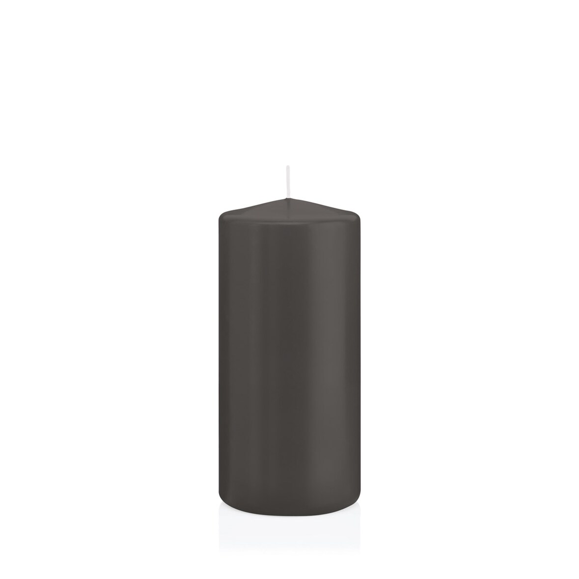 Stumpenkerzen Grau 150 x Ø 68 mm, 12 Stück