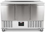 thumbnail of Romux® Saladette und Pizzatisch 3 Türen 135x70 cm für GN-Behälter | Kühltisch von Pizzen und Salaten