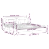 thumbnail of vidaXL Bett "Viana" mit Matratze Schwarz 200x200 cm Kunstleder