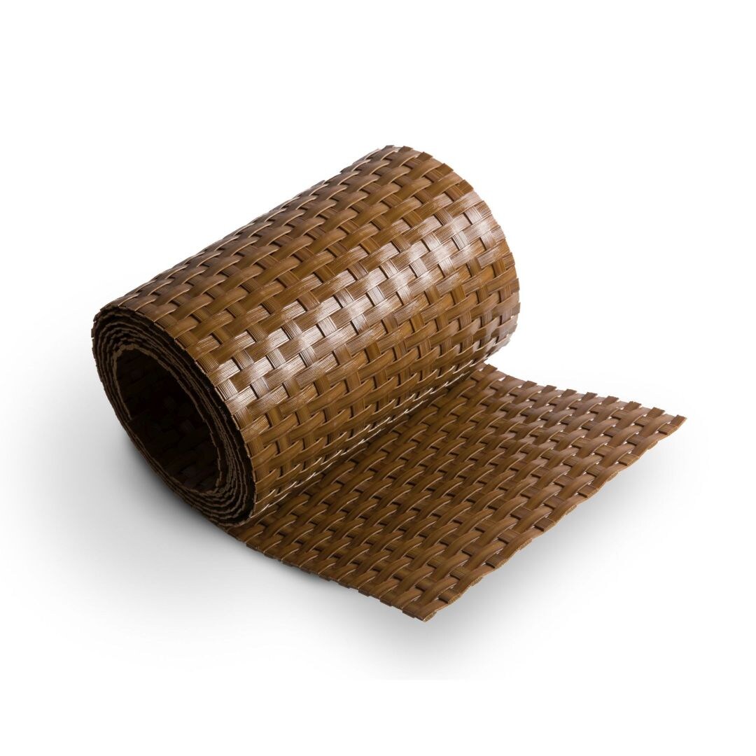 zaun|zu Sichtschutz Rattan Einzelstreifen für Doppelstabmatten Honigbraun 2,55m