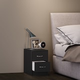 thumbnail of VCM Nachttisch Boxal Schwarz H. 40 x B. 35 x T. 35 cm