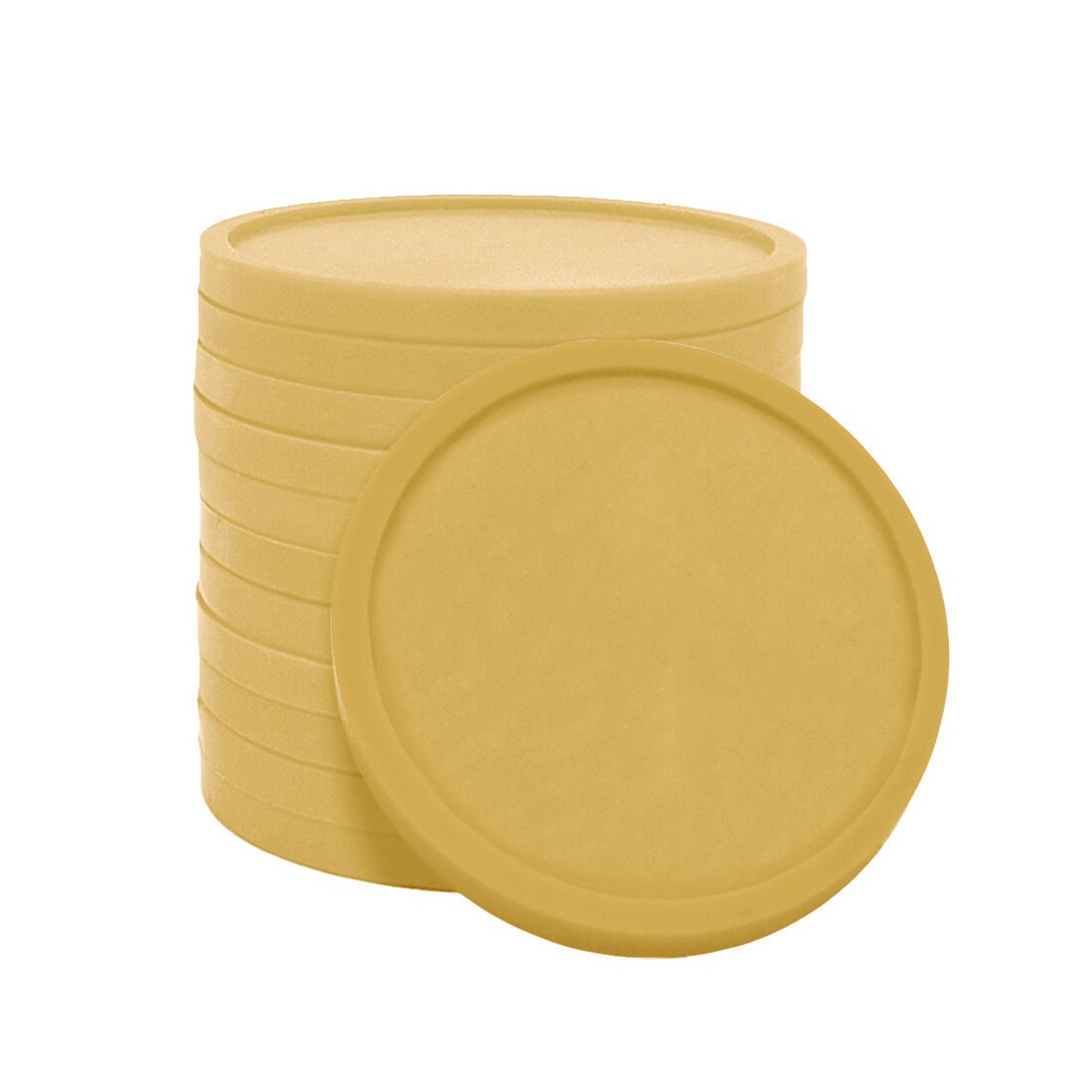 CombiCraft Wertmarken Chips oder Pfandmarken Ø29mm Recycelter Kunststoff Pastellgelb  - pro 100 Stück