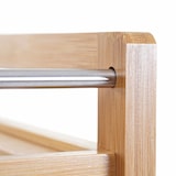 thumbnail of Carro HWC-D91, carro librería multiusos, 3 niveles bambú 76x46x38cm