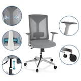 thumbnail of Bureaustoel HALIFAX Stof / Netstof grijs hjh OFFICE