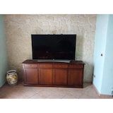 thumbnail of shopinnovativo Credenza color noce con 4 ante e 4 cassetti, in stile classico,  in legno e mdf con rifinitura in noce lucido 205x42x85