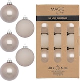 thumbnail of 30 Weihnachtskugeln Glas 6cm matt & glänzend Christbaumkugeln Weihnachtsbaumkugeln Weihnachten Christbaumschmuck Weihnachtsbaumschmuck Taupe