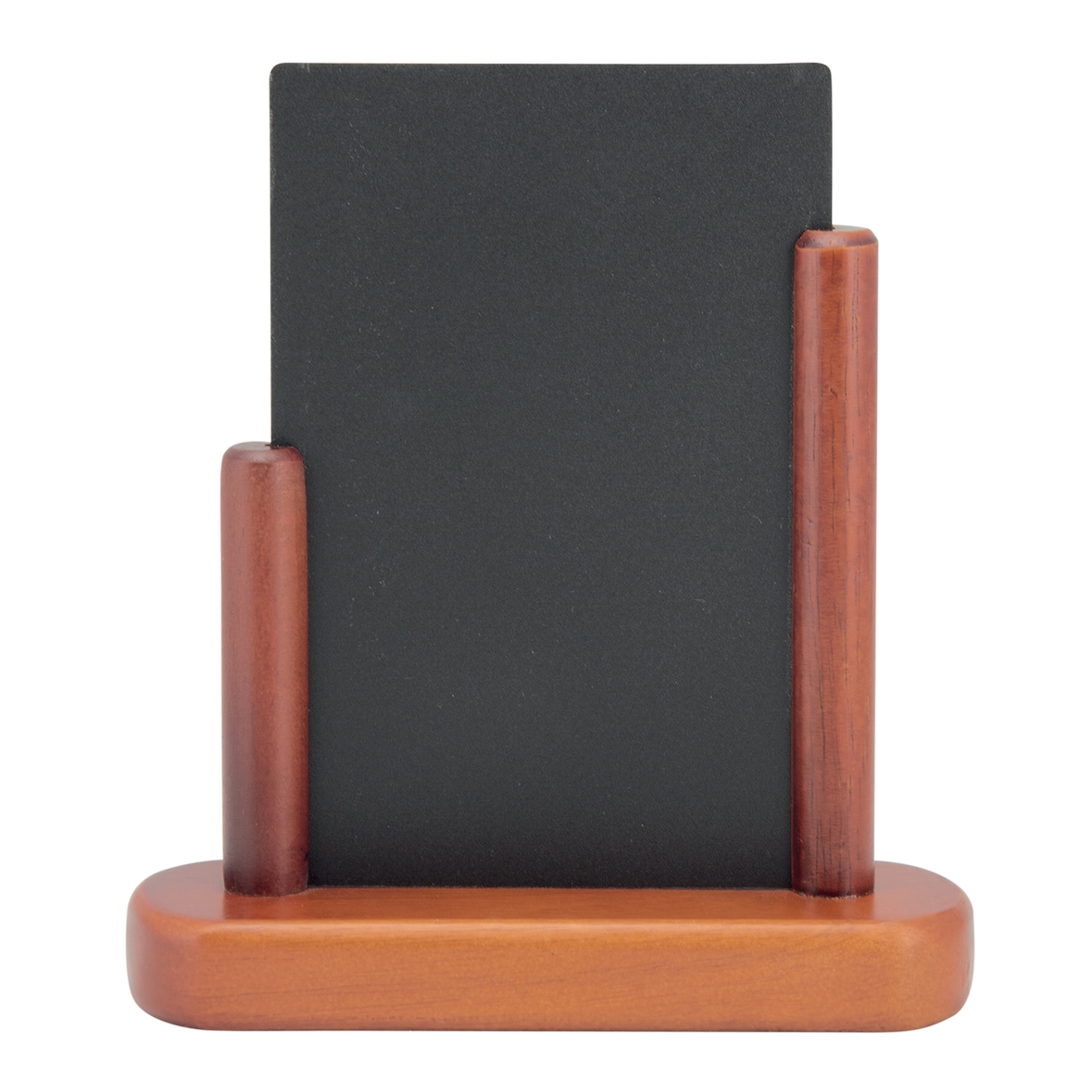 Securit® Tischtafel "Elegant" A6 – Holz mit lackierter Mahagoni-Oberfläche