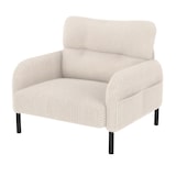 thumbnail of Merax Modulares 3er-Set Cord-Sofa: Sessel, 2-Sitzer & Hocker mit Tasche, Beige