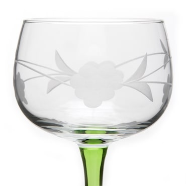 Verre à Vin Alsacien Vintage – Verre Façonné Vert Et Translucide