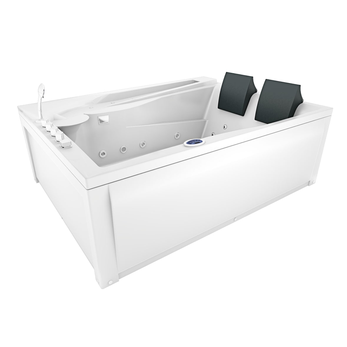 Whirlpool Pool Badewanne Eckwanne Wanne W12H-TH-C 180x135cm passive Schlauch-Reinigung