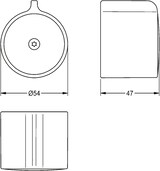 thumbnail of KWC Temperaturwahlgriff, F5, Metall, Sicherheitsschraube, 2030052851