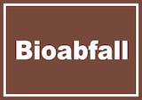 thumbnail of Bioabfall Mülltrennung Schild mit Text waagerecht A3 Rückseite selbstklebend
