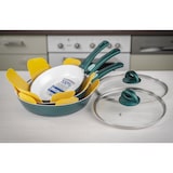 thumbnail of Genius Cerafit Fusion-Pfannen, Set 7-tlg., smaragdgrün, backofenfest