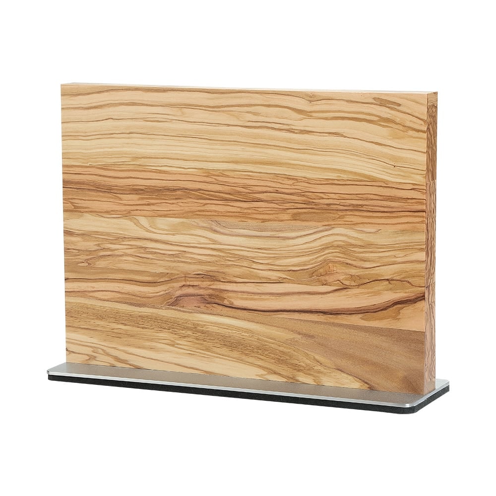 XinZuo - Dubbelzijdig magnetisch messenblok van olijfhout - afmetingen: 32x24x10 cm - gewicht 3600 gram