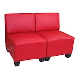 thumbnail of Divano modulare a 2 posti Couch Lyon, similpelle ~ rosso, senza braccioli