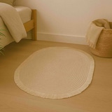 thumbnail of WellHome - Alfombra ovalada de hoja de maíz con flecos 80x50cm