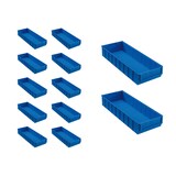 thumbnail of PROREGAL 12x Blaue Industriebox 500 B | HxBxT 8,1x18,3x50cm | 6 Liter | Sichtlagerkasten, Sortimentskasten, Sortimentsbox, Kleinteilebox