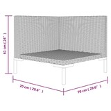 thumbnail of vidaXL Gartensofa mit Kissen Halbrundes Poly Rattan