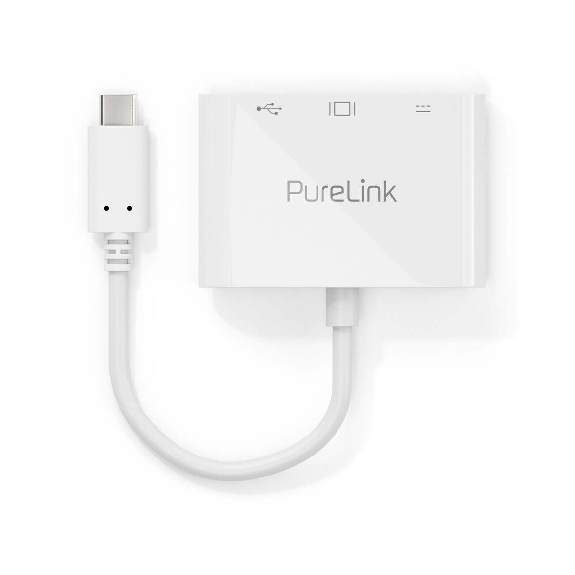 PureLink USB-C auf Multiport Adapter - iSerie - weiß - 0,10m
