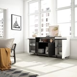thumbnail of Sideboard, Schrank, Küche, Schrank, Flur, 200x35x87cm, 4 Türen, Industriedesign, Moderner Stil, Schwarz und weiß _ 59_10