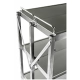 thumbnail of METRO PROFESSIONAL Chariot pliable GFST1003, acier inoxydable, 50.1 x 88.5 x 96 cm, 3 étagères, 180 kg, avec freins, argenté