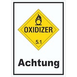 thumbnail of Aufkleber Oxidierend wirkend Achtung Oxidizer entzündend A3 (297x420mm)