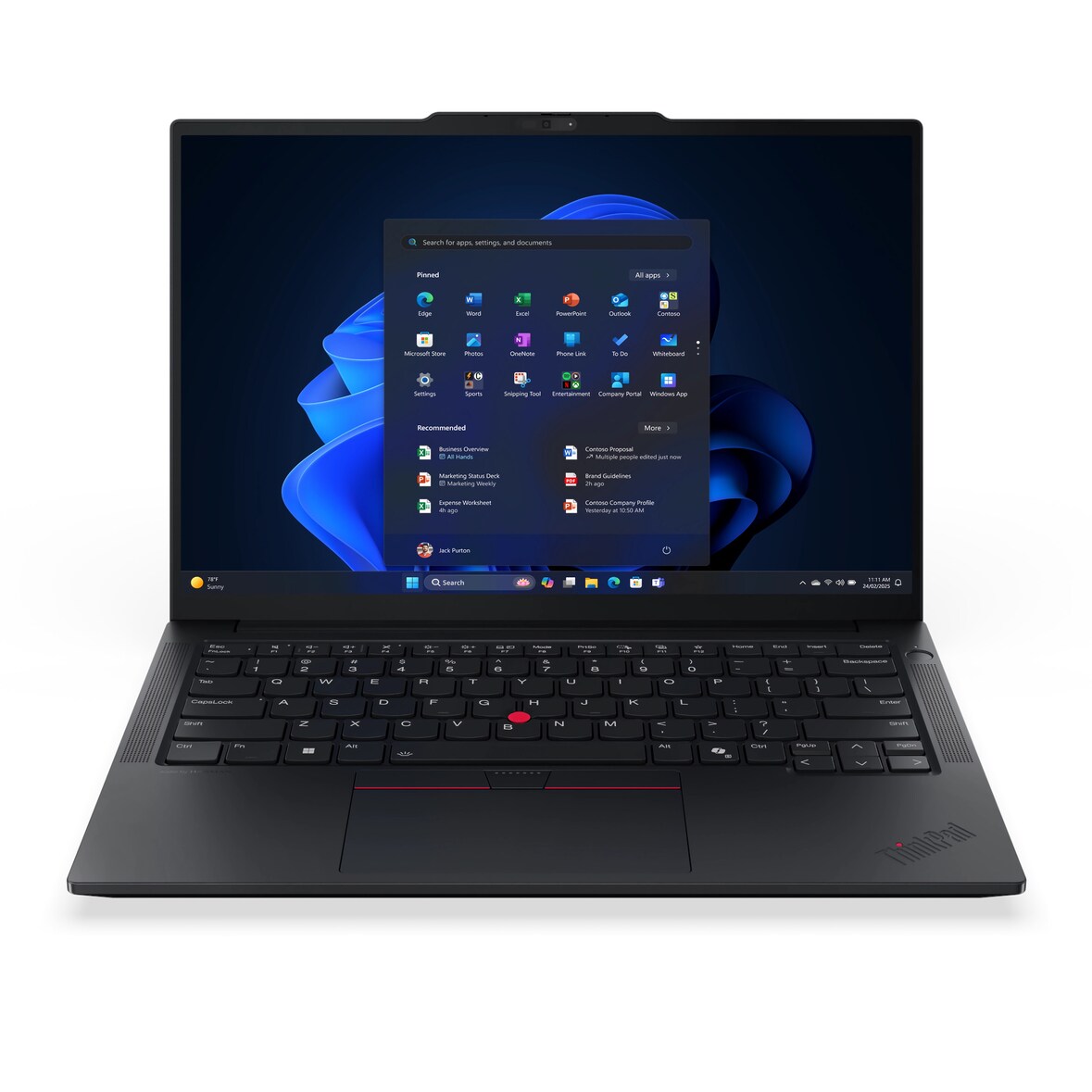 Lenovo ThinkPad E14 G7 (Black, 14" WUXGA, Intel® Core™ Ultra 7 255H, 16 GB RAM, 2 TB SSD) mit Windows 11 Pro & Office 2024 Pro