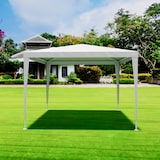 thumbnail of Gazebo 3x3 M Struttura Acciaio Copertura PE 110 gr/m² Impermeabile Idrorepellente Resistente Raggi UV Tenda Picnic Campeggio Esterno Giardino Grigio