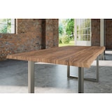 thumbnail of Esstisch Baumkante massiv Akazie stone 200 x 100 cm silber LAUREN