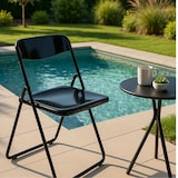 thumbnail of Set 4 Sedia da Giardino Esterno Pieghevole Impilabile Contract per Bar 40x50x80 cm - Nero