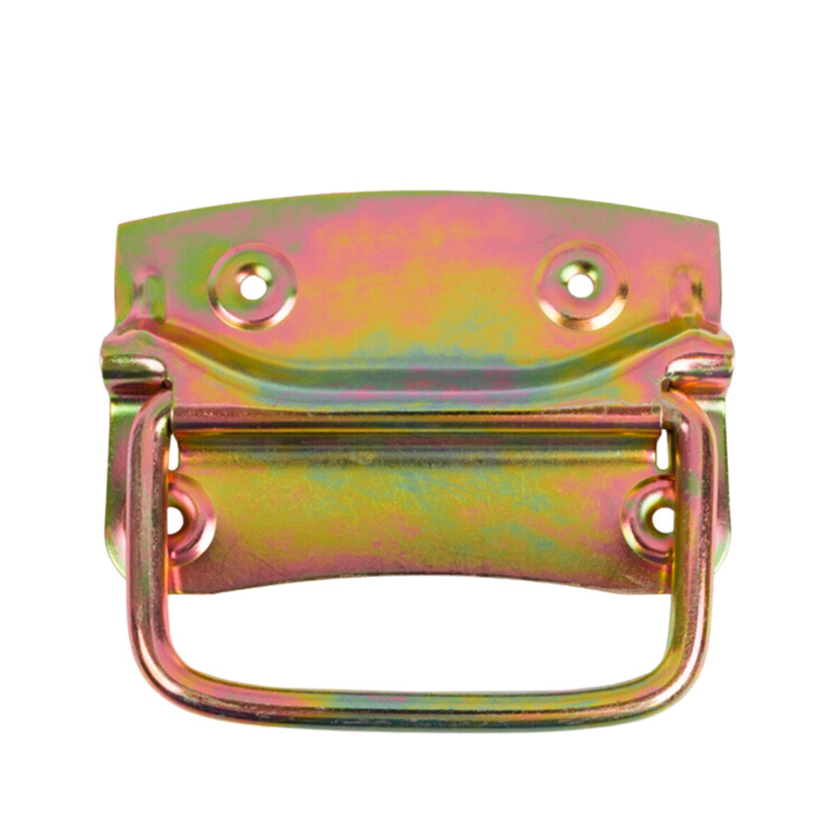 PRIOstahl Kistengriff Griff 1 Stück Gelb 120 x 80mm + Befestigungsschrauben aus Stahl für Truhe Box