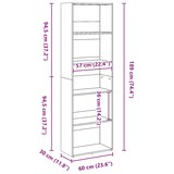 thumbnail of vidaXL Bücherregal Grau Sonoma 60x30x189 cm Holzwerkstoff