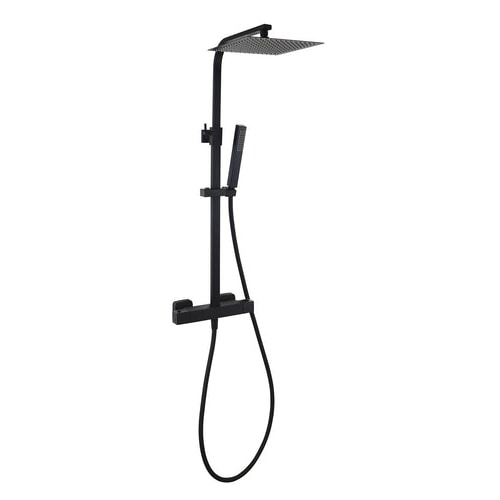 Colonna doccia con termostatico,set doccia nero opaco