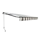 thumbnail of Gelenkarmmarkise INSBRUK 300x200cm Grau-Weiß Polyester Balkonmarkise Gelenkmarkise für Terrasse/Balkon Sonnenschutz