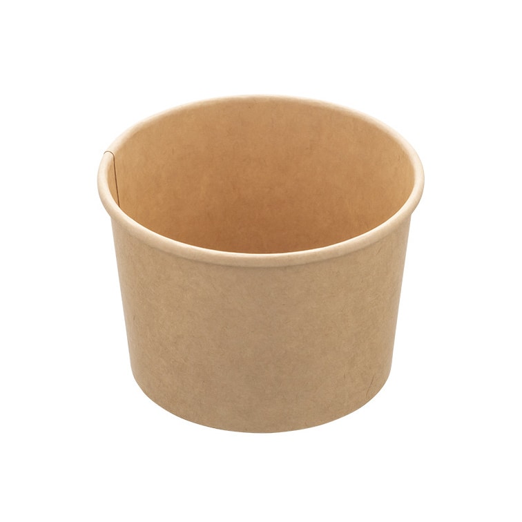 MONOUSO - Contenitore di Cartone Kraft-Kraft Dessert 250ml Ø9,0cm (500 Pezzi)