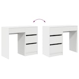 thumbnail of Scrivania con cassetto Bianco 90 x 37,5 x 75 cm Modello Horizon Soleil in derivati \u200b\u200bdel legno