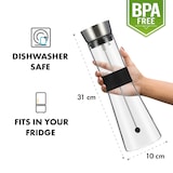 thumbnail of Glaswerk Sile Karaffe 1 Liter Borosilikatglas Fruchtspieß mit Stopper Transparent