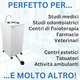 thumbnail of Lavandino Lavabo Lavello, Portatile Autonomo Trasportabile, Con Comando a Pedale, Mod. BASIC BIANCO