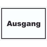 thumbnail of Ausgang Schild mit Text Exit Schluss waagerecht A0 Rückseite selbstklebend