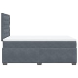 thumbnail of vidaXL Boxspringbett mit Matratze Dunkelgrau 120x200 cm Samt