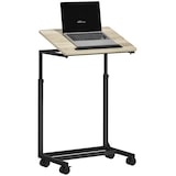 thumbnail of C Beistelltisch höhenverstellbar mit Rollen Eiche 55x36x83 cm, neigbare Tischplatte als Sofatisch und Laptop Tisch für kleine Räume