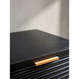 thumbnail of Sideboard 77x97x40 cm Anrichte Schwarz mit Eiche-Dekor, Kommode mit Türen und Schubladen, Kommodenschrank Flurschrank mit Regal Modern, Standschrank